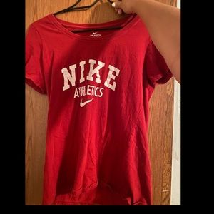 Red Nike Athletics T Shirt